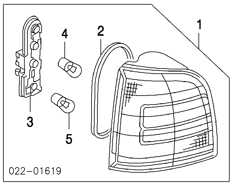 Płyta lampy zespolonej tylnej kontaktowa Audi A4 Avant B5 (8D5)