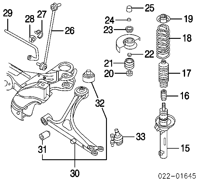 Pokrywa podpory amortyzatora przedniego Audi A3 (8L1)