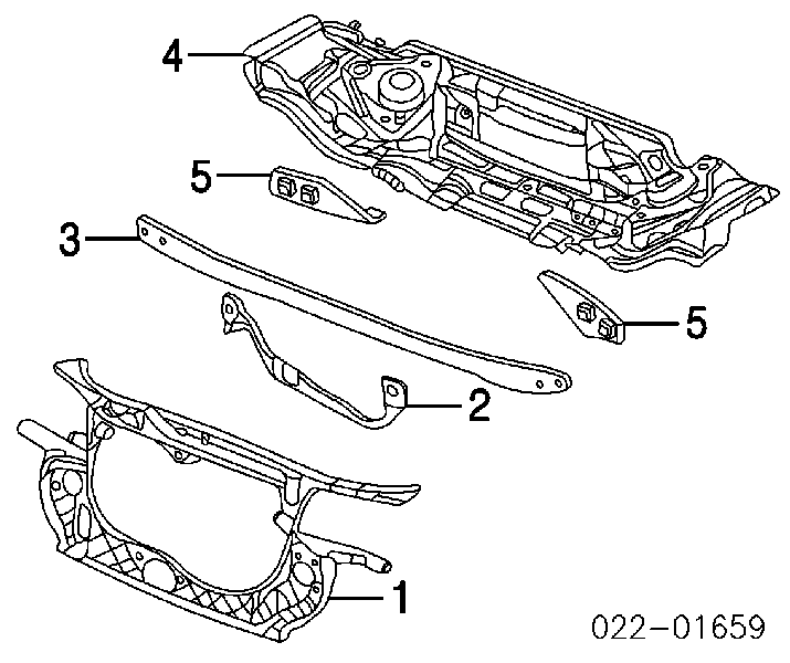 Osłona chłodnicy kompletna (panel mocowania reflektorów) Audi A4 B6 (8E2)