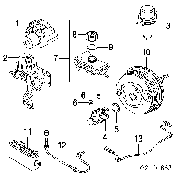 Czujnik ABS tylny Audi A4 B6 (8E2)