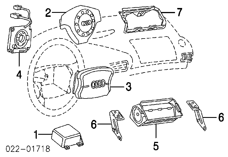 8E0880201AA6PS VAG Poduszka powietrzna (Airbag) kierowcy