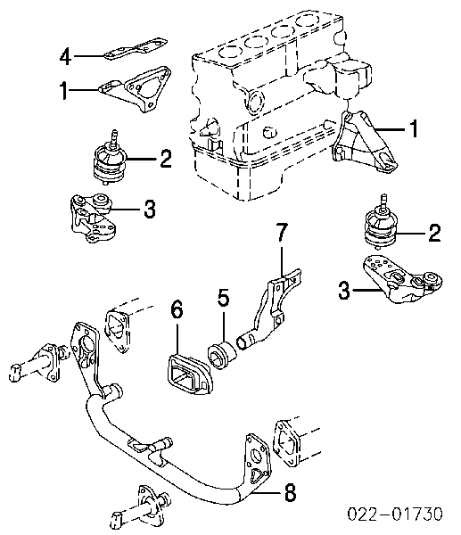 Poduszka (podpora) silnika lewa Audi A4 B6 (8E2)