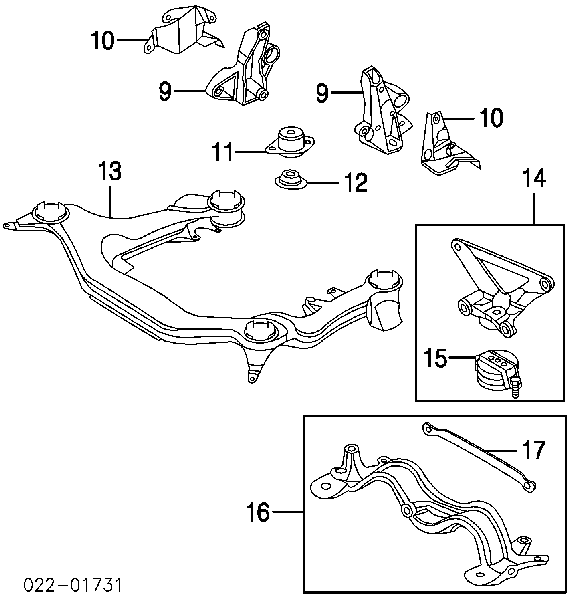 Poduszka (podpora skrzyni biegów) Audi A4 B5 (8D2)