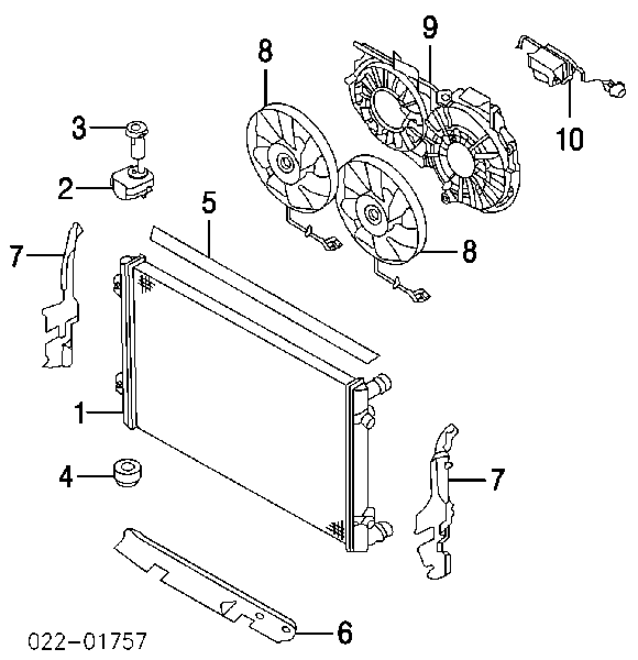 8E0121251AR VAG chłodnica silnika