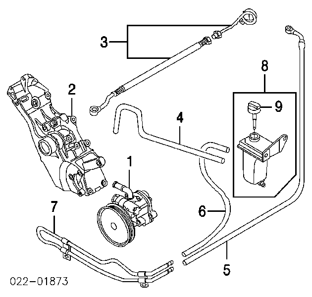 Zbiornik płynu wspomagania Audi A4 B6 (8E2)