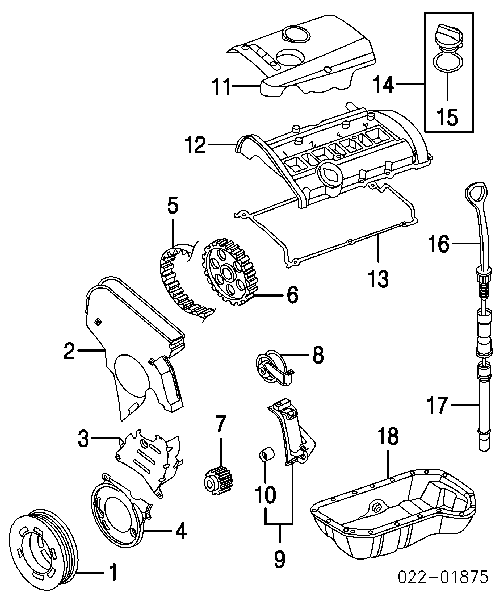 Uszczelka korka wlewu oleju 036115111B VAG/Seat