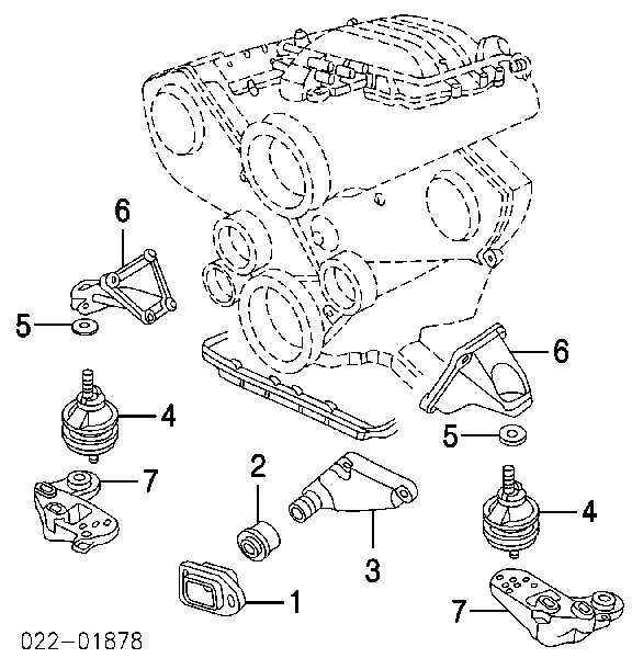 Poduszka (podpora) silnika lewa/prawa Audi A4 B7 (8EC)