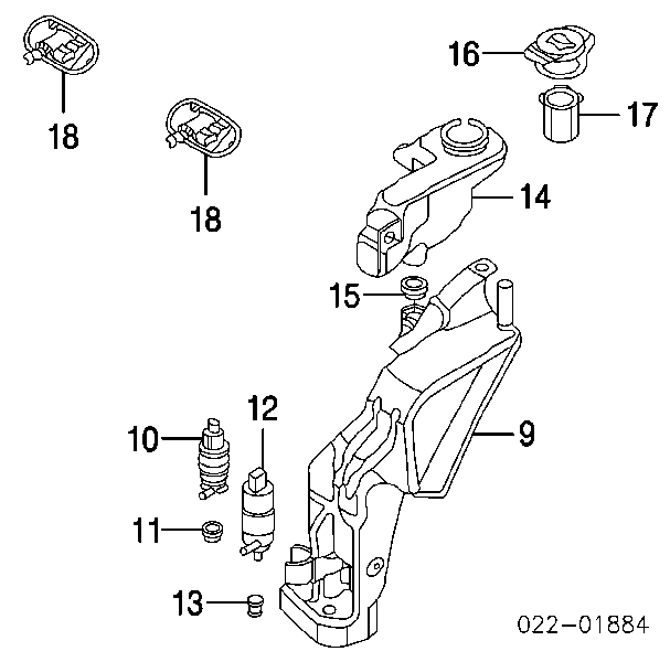 Zbiorniczek spryskiwacza szyb Audi A4 B6 (8E2)