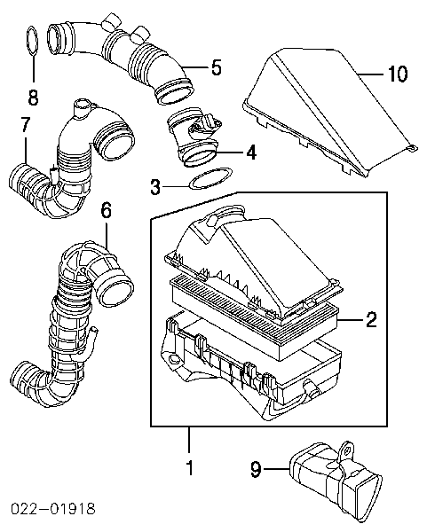 06A906461M VAG czujnik przepływu powietrza, przepływomierz powietrza m.a.f.