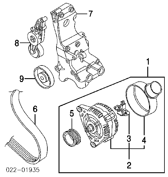 06B903119B VAG koło pasowe alternatora