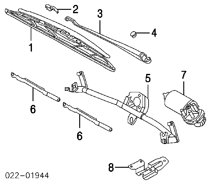 8E1955319 VAG mechanizm wycieraczek