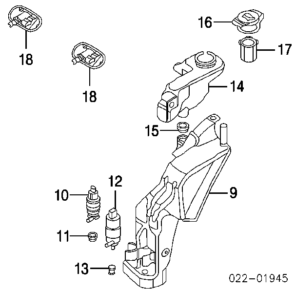 8E0955453AK VAG Zbiorniczek spryskiwacza szyb