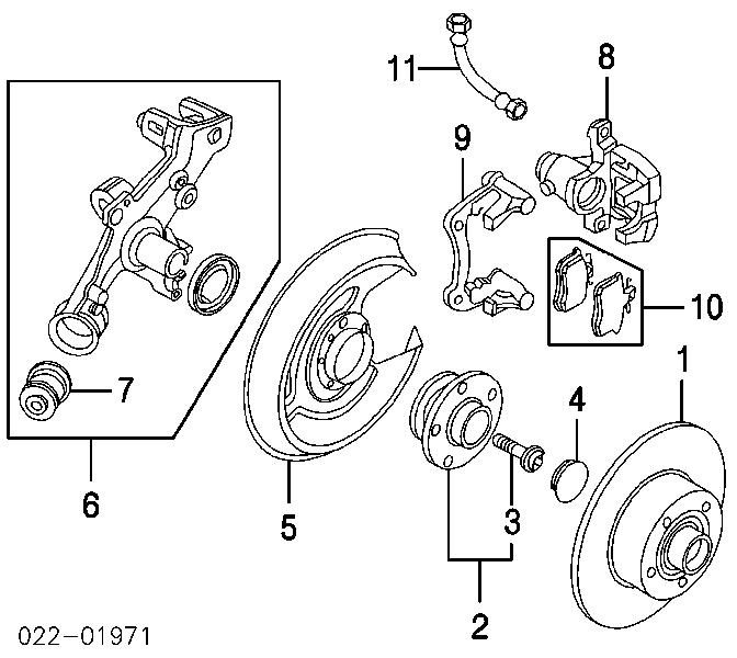 4B0698451 VAG okładziny (klocki do hamulców tarczowych tylne)