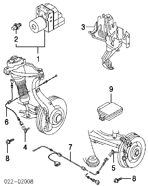 Czujnik ABS przedni lewy Audi Q5 (8RB)