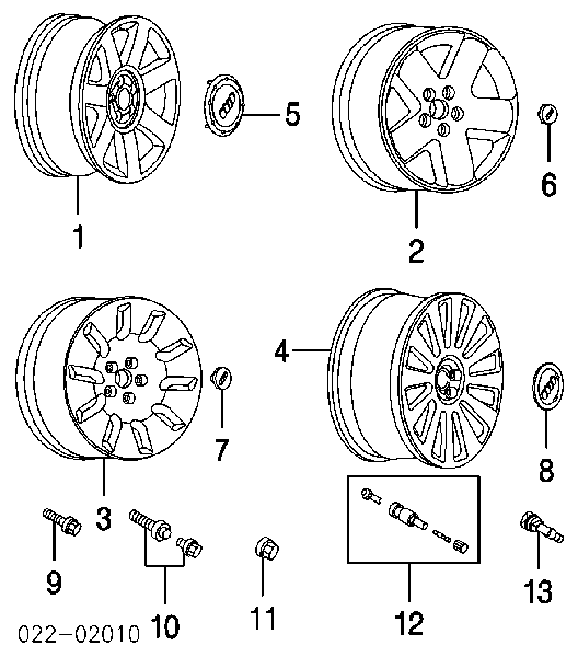 Kołpak do obręczy koła Audi A4 B7 (8EC)