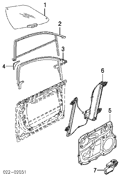 4E0837461A VAG Mechanizm podnoszenia szyby drzwi przednich lewych