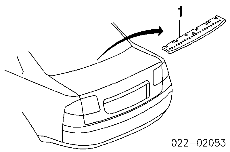 Lampa stop tylna dodatkowa do Audi A8 D3 4E2, 4E8