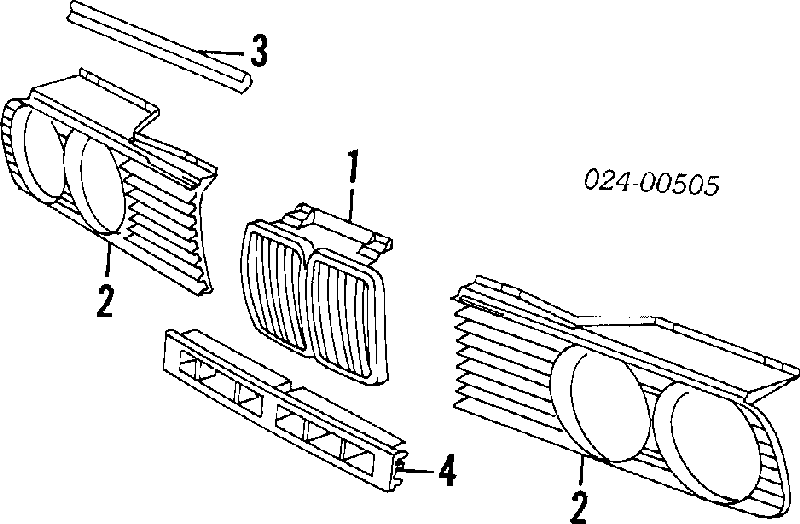 Atrapa chłodnicy lewa 51131876091 BMW