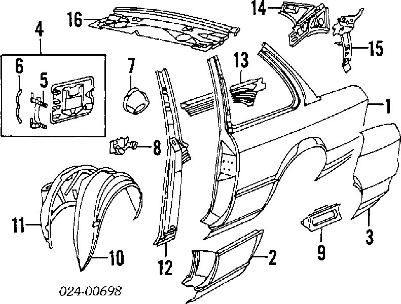 Osłona wlewu paliwa do BMW 3 (E30)