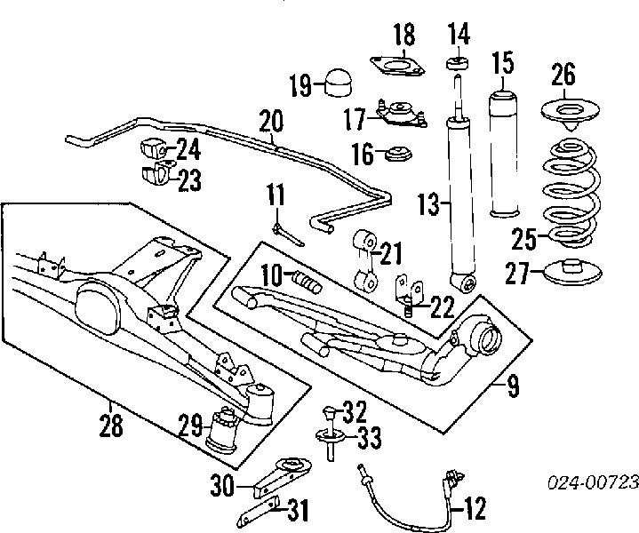33521135888 BMW Amortyzator tylny