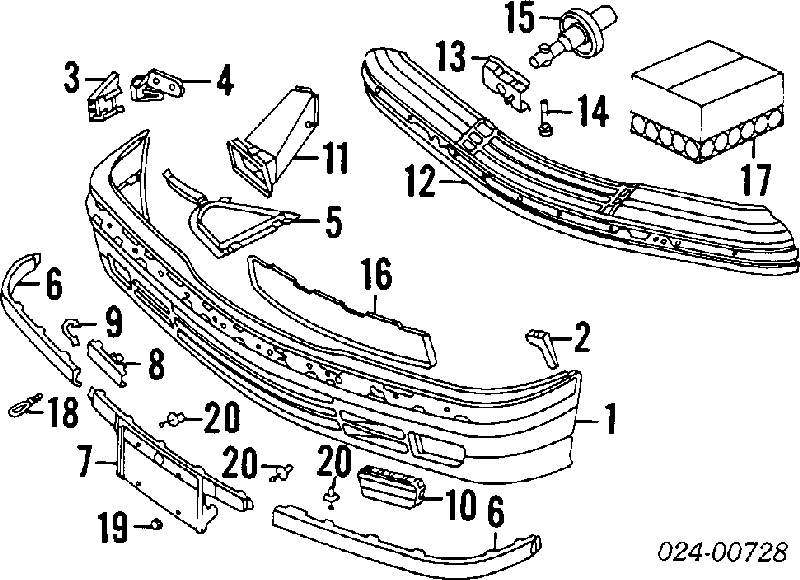 51118122449 BMW zaślepka (kratki lamp przeciwmgielnych zderzaka przedniego lewa)