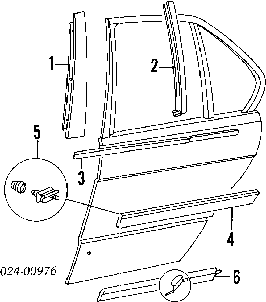 Listwa ochronna drzwi tylnych lewych PBM87005AL Signeda