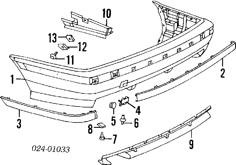 Spinka mocowania zderzaka tylnego do BMW 3 (E36)