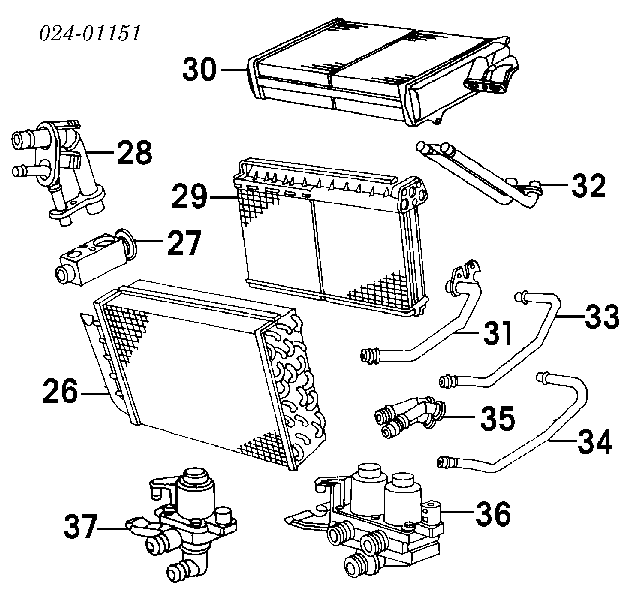 Zawór nagrzewnicy (ogrzewacza) do BMW 3 (E36)