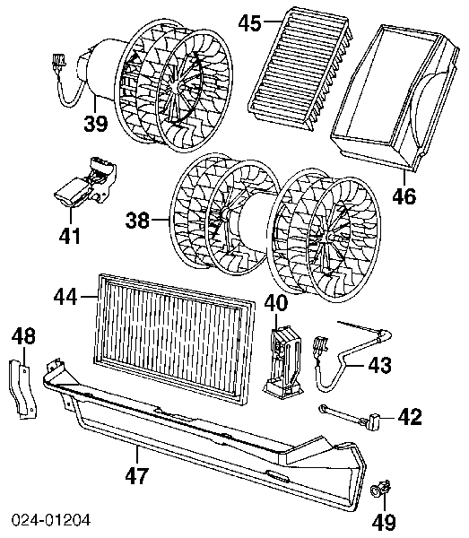 Silniczek wentylatora nagrzewnicy (ogrzewacza wnętrza) DDB009TT Thermotec