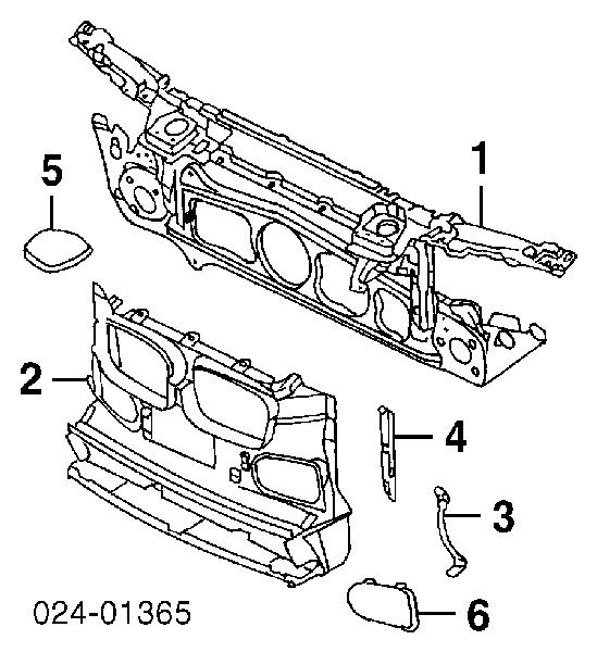 51718159610 BMW Osłona chłodnicy kompletna (panel mocowania reflektorów)