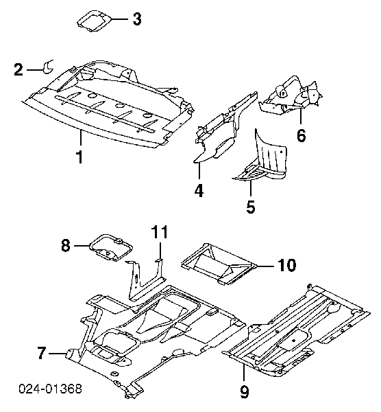 51712498988 BMW osłona silnika, miski (przedziału silnika)