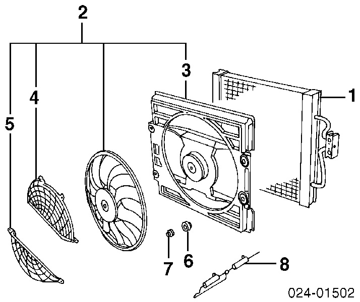 Dyfuzor chłodnicy klimatyzacji, w komplecie z wirnikiem i silnikiem BMW 64546921946 cena, od 157,83 USD