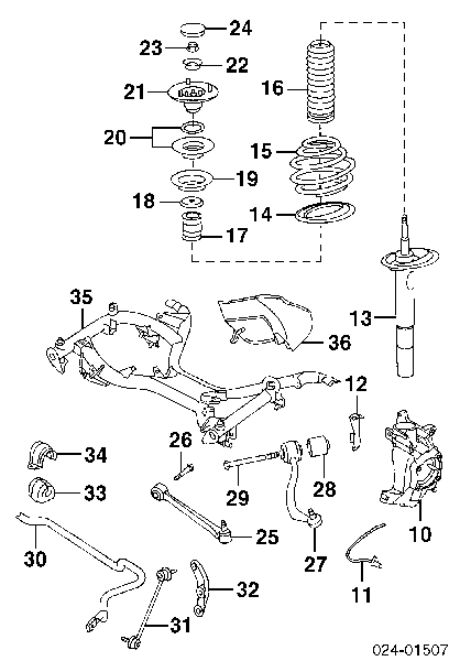 Amortyzator przedni MM00084 Japan Parts