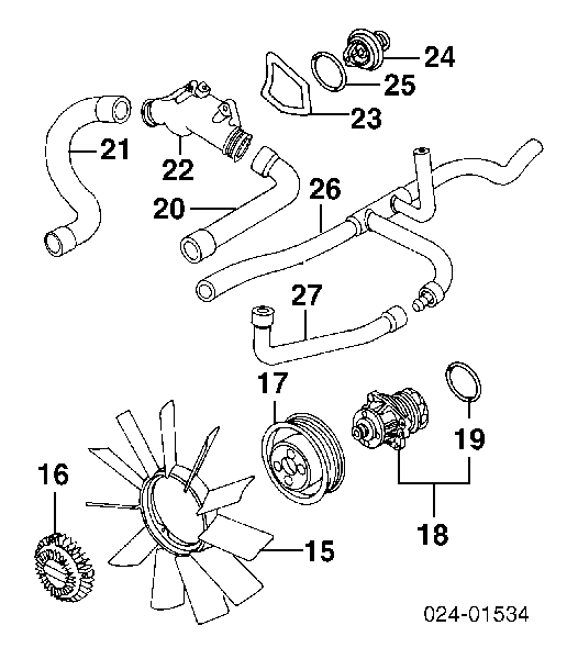 11531738053 BMW przewód (króciec układu chłodzenia)