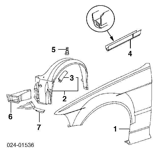 41358215272 BMW błotnik przedni prawy