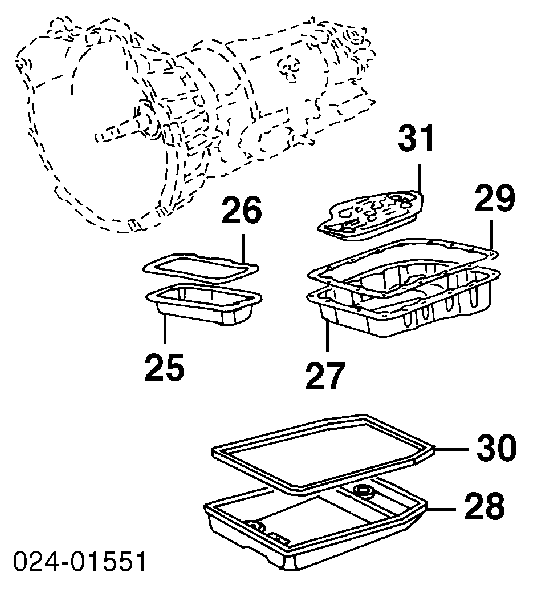 Uszczelka miski automatycznej/mechanicznej skrzyni biegów P220045 Prexaparts