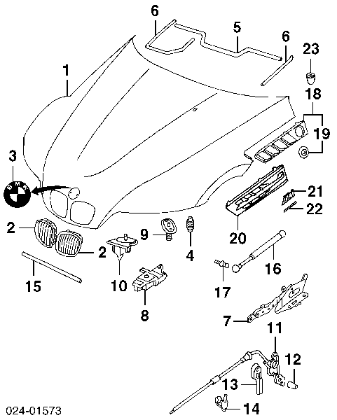 51141970248 BMW emblemat na klapę bagaznika (znaczek firmowy)