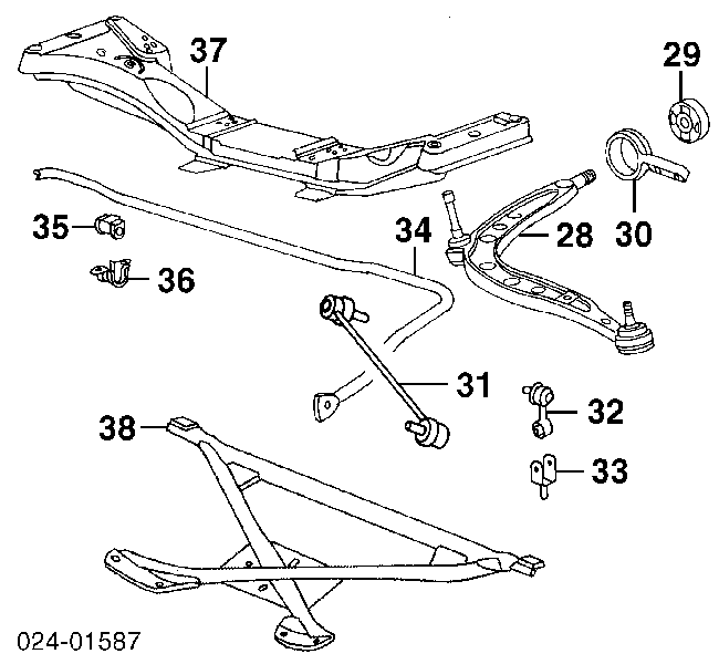 31351090300 BMW tuleja stabilizatora przedniego