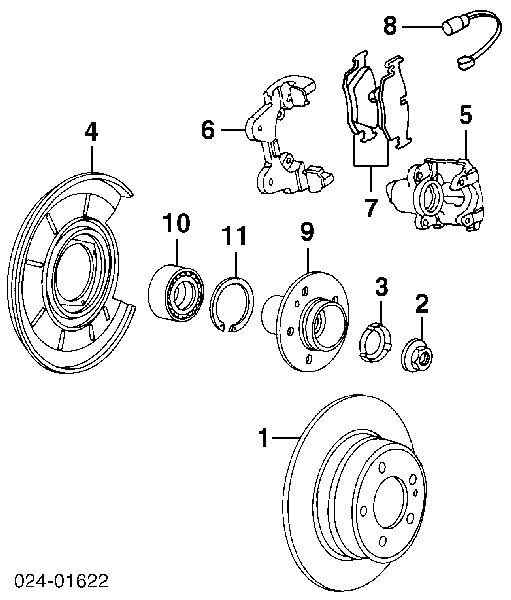 34211162536 BMW okładziny (klocki do hamulców tarczowych tylne)