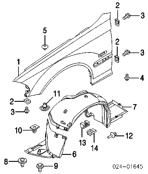 269100 BMW błotnik przedni prawy