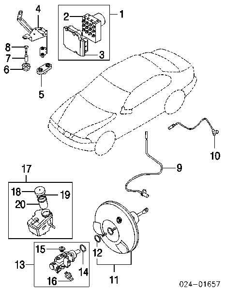 Wzmacniacz próżniowy hamulców do BMW 3 (E46)