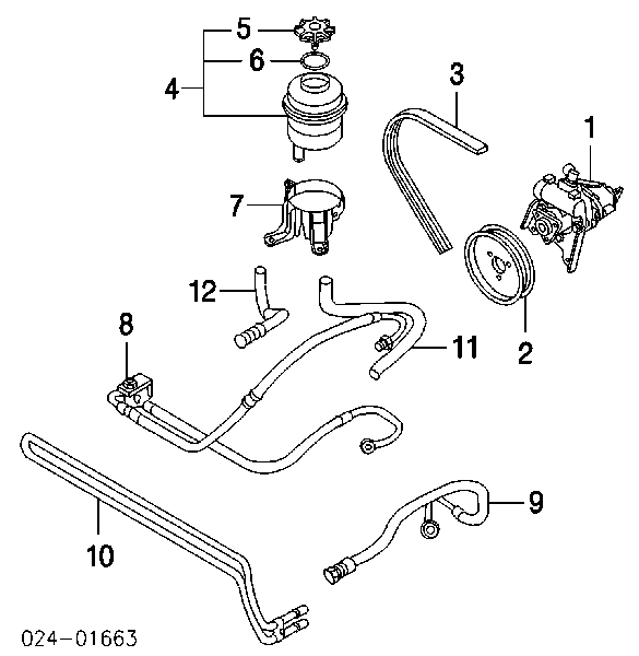 Przewód hydraulicznego układu wspomagania wysokiego ciśnienia, od pompy do maglownicy (mechanizmu) do BMW 3 (E46)