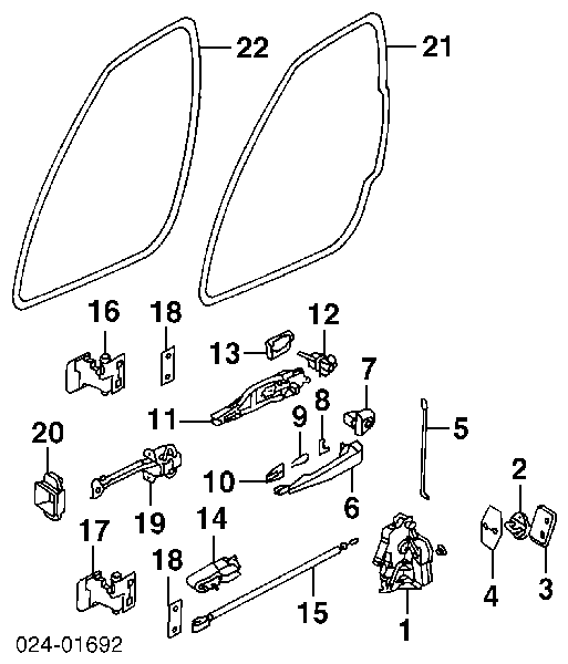 Klamka drzwi lewych zewnętrzna przednia/tylna do BMW 3 (E46)