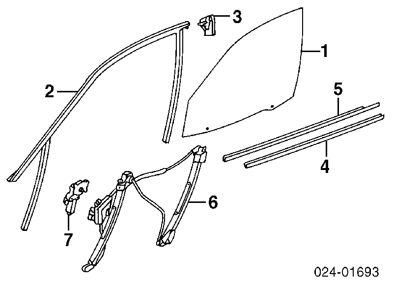 25-0069 Trakmotive/Surtrack mechanizm podnoszenia szyby drzwi przednich lewych