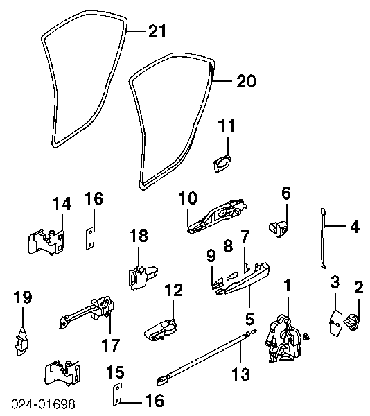 Zamek drzwi tylnych lewych do BMW 3 (E46)