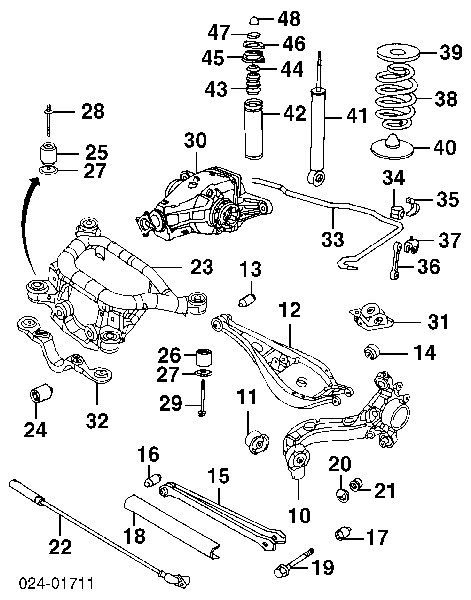 Tuleja stabilizatora tylnego 33551094550 BMW