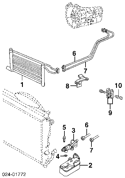 Chłodnica automatycznej/mechanicznej skrzyni biegów B4222103 Bogap