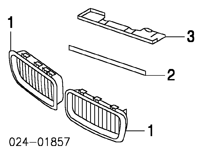 Atrapa chłodnicy lewa do BMW 7 (E38)