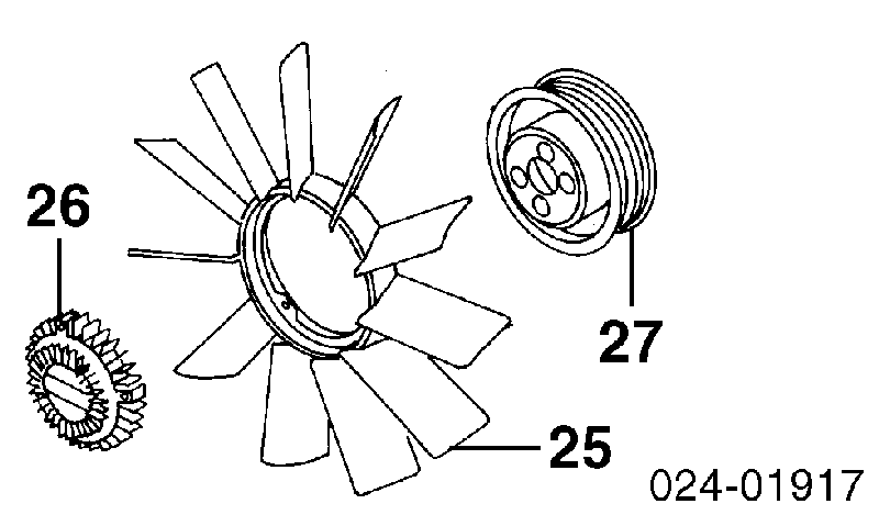 17417504732 BMW wentylator (wirnik chłodnicy)