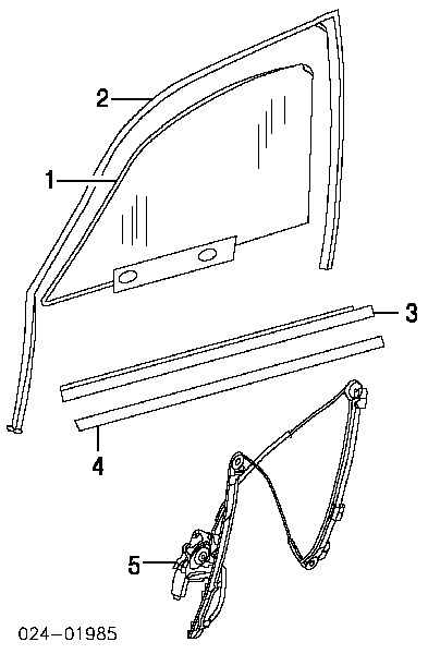 Mechanizm podnoszenia szyby drzwi przednich prawych do BMW X5 (E53)